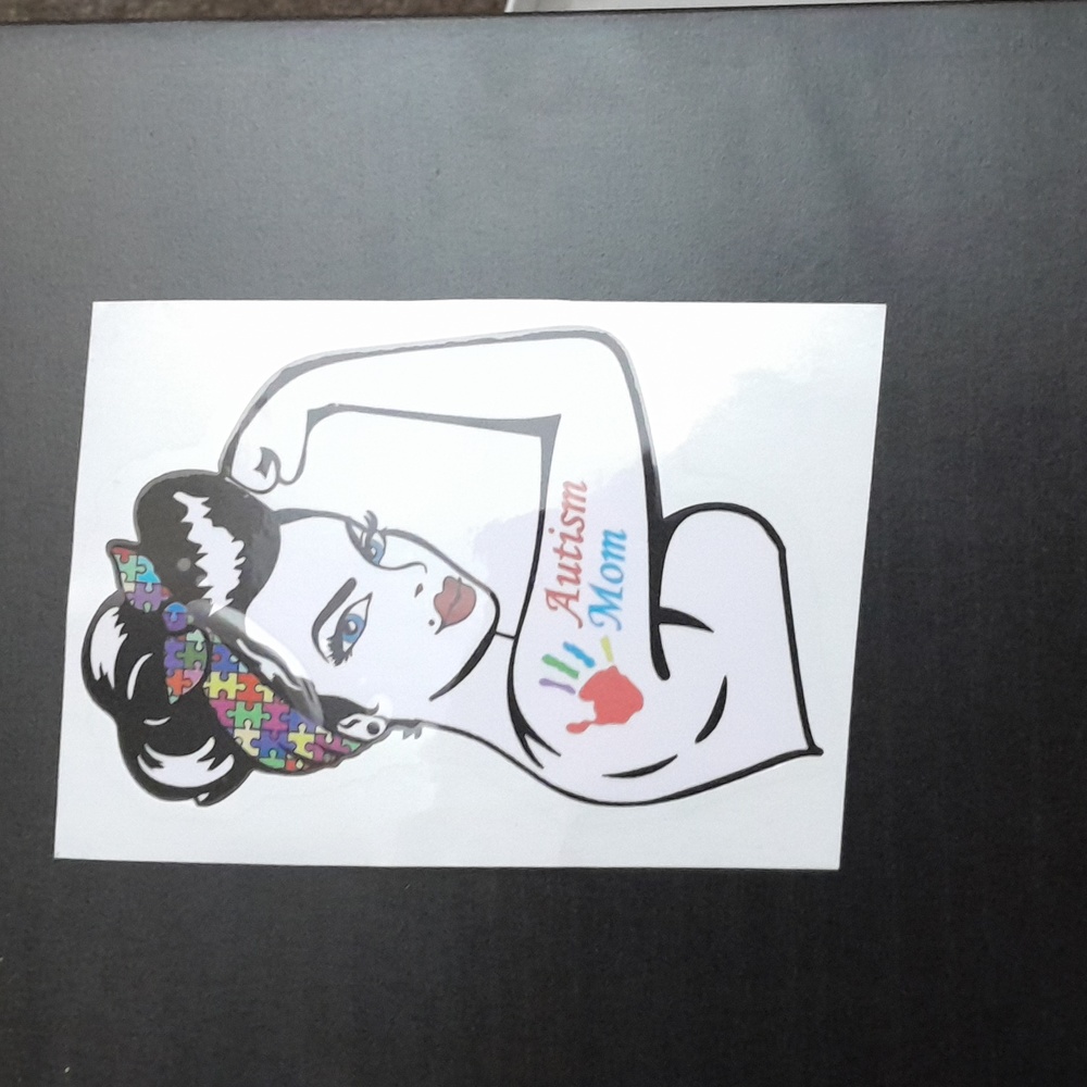 Autism Mom Strong Awareness Sticker